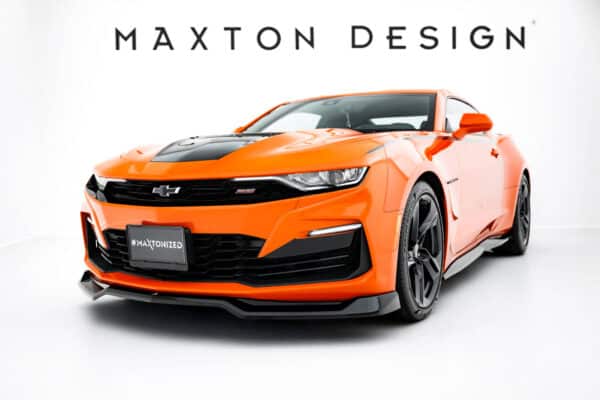 MAXTON DESIGN - Spoiler pod predný nárazník V.1 Chevrolet Camaro SS Mk6 Facelift, Čierny lesk – Obrázok 5