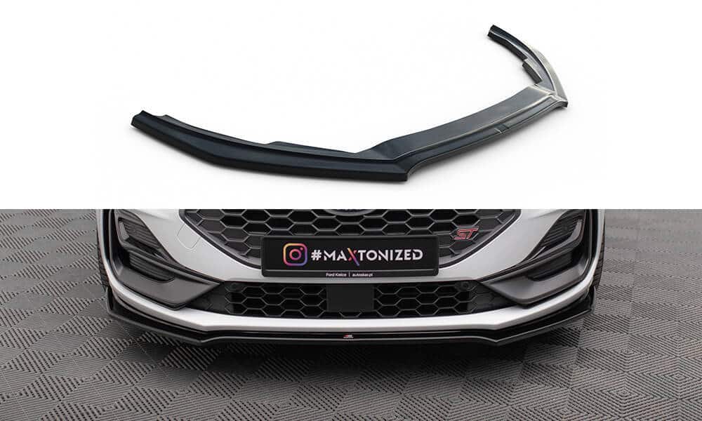 MAXTON DESIGN - Spoiler pod predný nárazník V.1 Ford Focus ST / ST-Line Mk4 Facelift, Čierny lesk