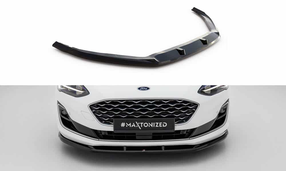 MAXTON DESIGN - Spoiler pod predný nárazník V.1 Ford Focus Vignale Estate Mk4, Čierny lesk