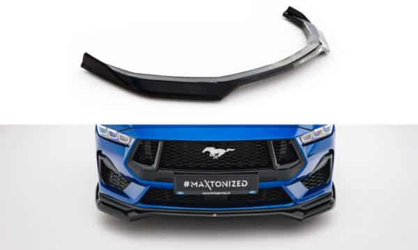 MAXTON DESIGN - Spoiler pod predný nárazník V.1 Ford Mustang GT Mk7, Čierny lesk