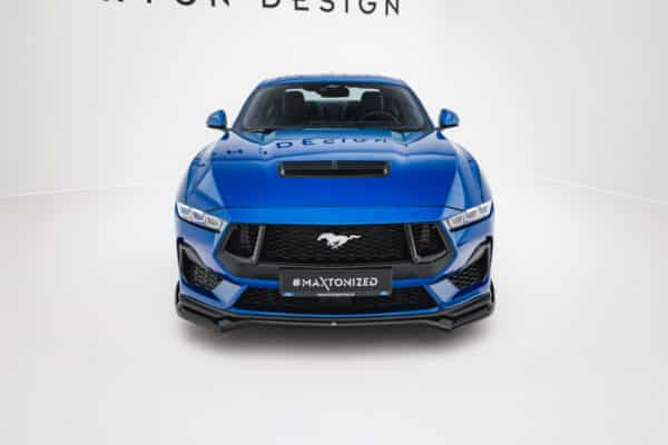 MAXTON DESIGN - Spoiler pod predný nárazník V.1 Ford Mustang GT Mk7, Čierny lesk – Obrázok 2