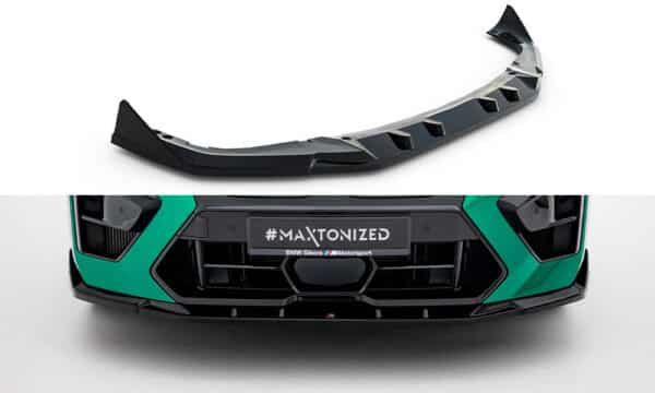 MAXTON DESIGN - Spoiler pod predný nárazník V.2 vhodné pre BMW X6 M F96 Facelift, Čierny lesk