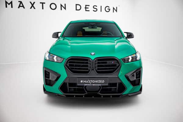 MAXTON DESIGN - Spoiler pod predný nárazník V.2 vhodné pre BMW X6 M F96 Facelift, Čierny lesk – Obrázok 2