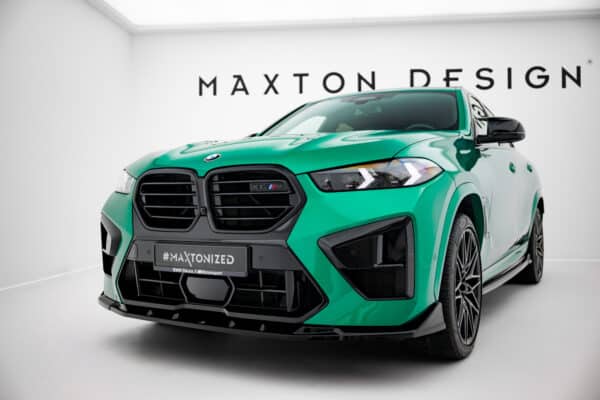 MAXTON DESIGN - Spoiler pod predný nárazník V.2 vhodné pre BMW X6 M F96 Facelift, Čierny lesk – Obrázok 6