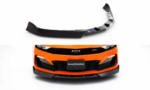 MAXTON DESIGN - Spoiler pod predný nárazník V.2 Chevrolet Camaro SS Mk6 Facelift, Čierny lesk