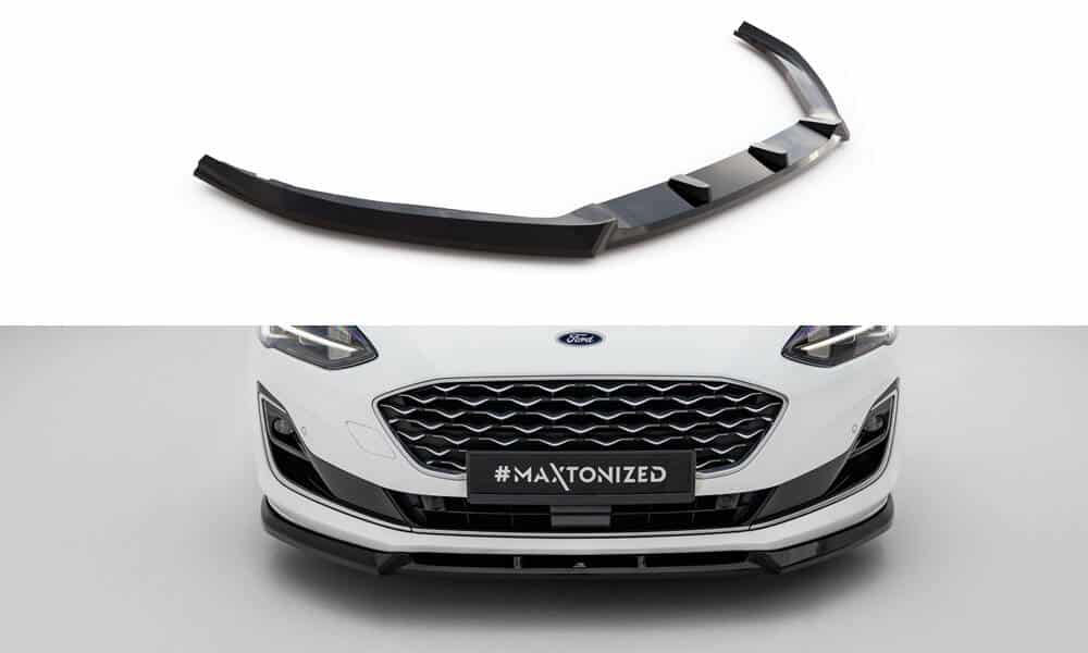 MAXTON DESIGN - Spoiler pod predný nárazník V.2 Ford Focus Vignale Estate Mk4, Čierny lesk