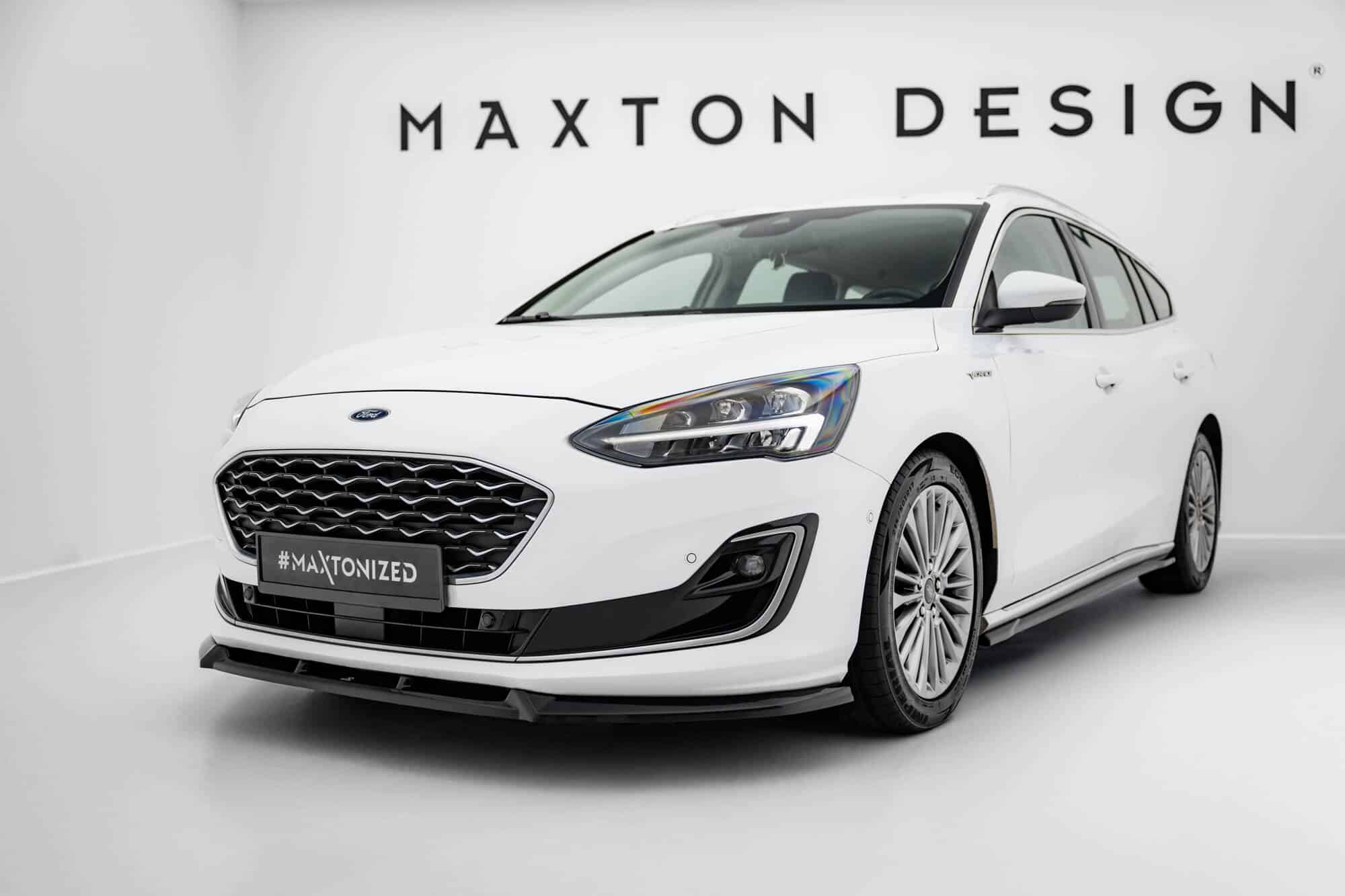 MAXTON DESIGN - Spoiler pod predný nárazník V.2 Ford Focus Vignale Estate Mk4, Čierny lesk – Obrázok 5