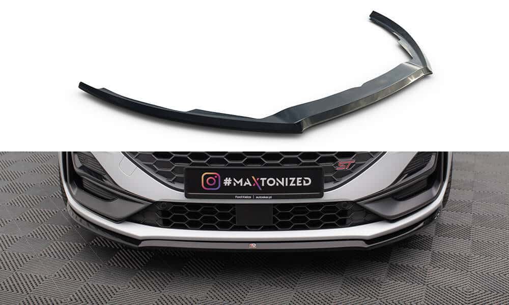MAXTON DESIGN - Spoiler pod predný nárazník V.3 Ford Focus ST / ST-Line Mk4 Facelift, Čierny lesk