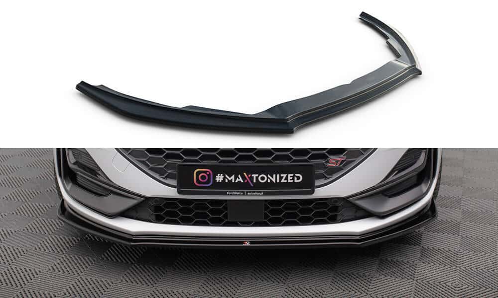 MAXTON DESIGN - Spoiler pod predný nárazník V.4 Ford Focus ST / ST-Line Mk4 Facelift, Čierny lesk