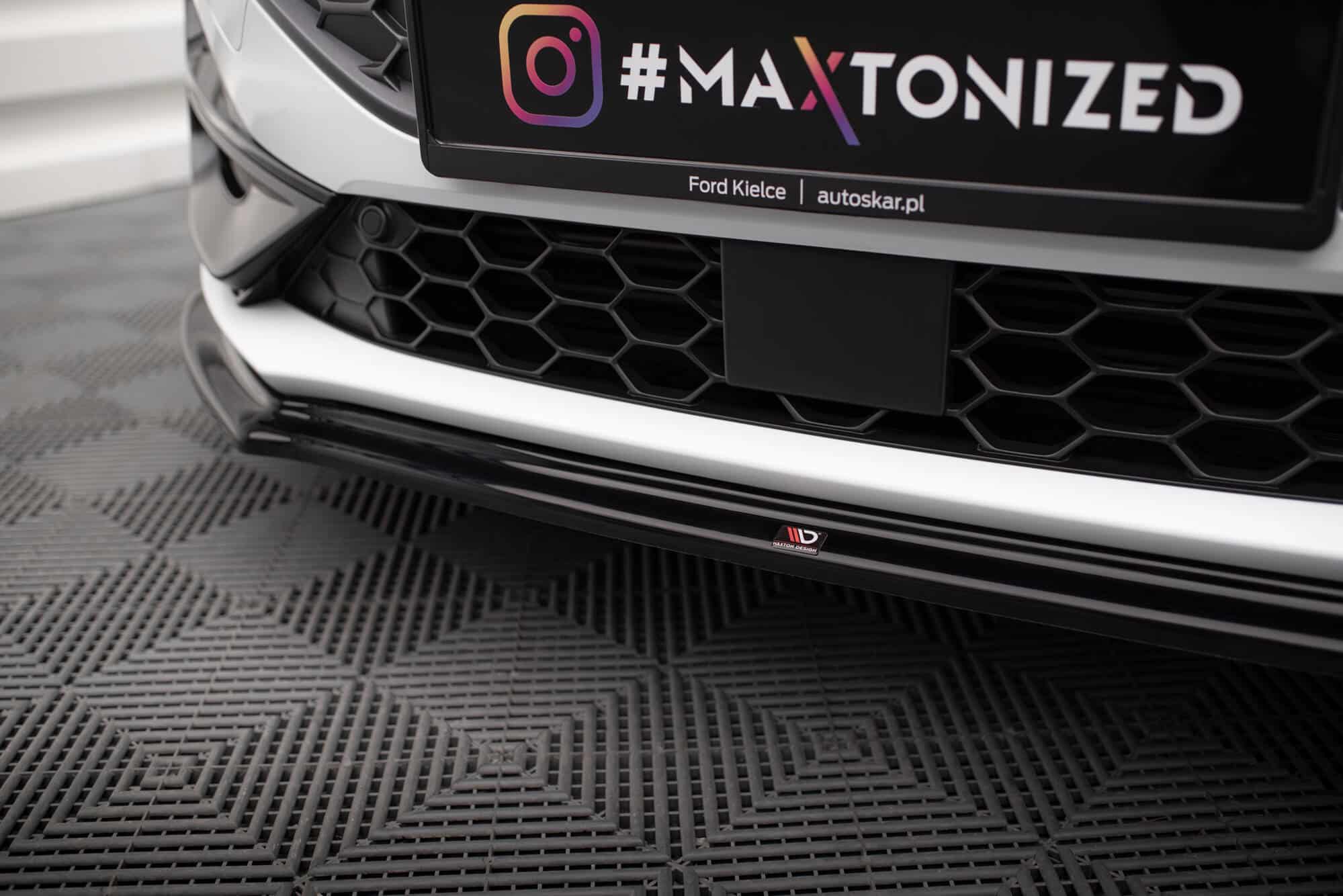 MAXTON DESIGN - Spoiler pod predný nárazník V.4 Ford Focus ST / ST-Line Mk4 Facelift, Čierny lesk – Obrázok 5