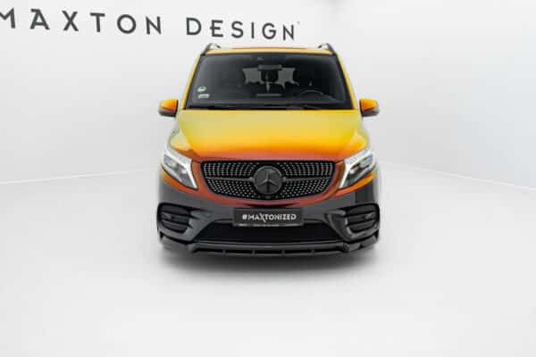 MAXTON DESIGN - Spoiler pod predný nárazník V.6 Mercedes-Benz V-Class AMG-Line W447 Facelift, Čierny lesk – Obrázok 2