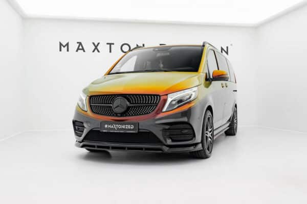 MAXTON DESIGN - Spoiler pod predný nárazník V.6 Mercedes-Benz V-Class AMG-Line W447 Facelift, Čierny lesk – Obrázok 6