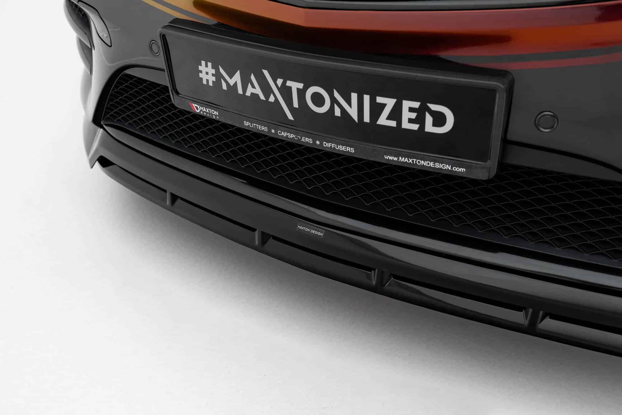 MAXTON DESIGN - Spoiler pod predný nárazník V.6 Mercedes-Benz V-Class AMG-Line W447 Facelift, Čierny lesk – Obrázok 5