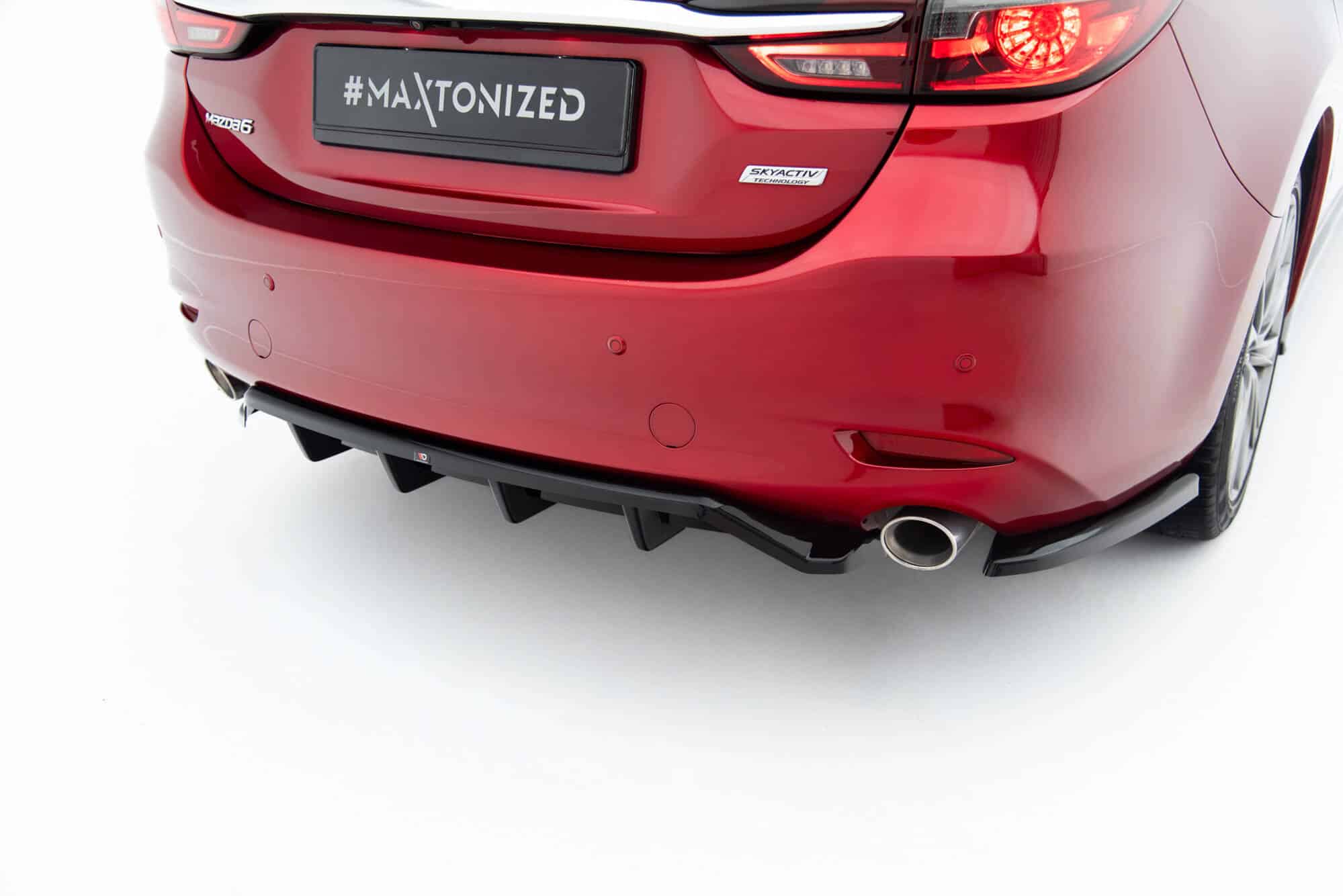 MAXTON DESIGN - Bočné spojlere zadného nárazníka Mazda 6 Sedan Mk3 Facelift, Čierny lesk – Obrázok 6