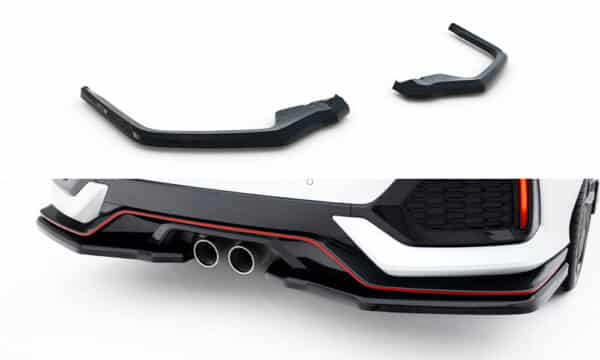 MAXTON DESIGN - Spojlere pod zadný nárazník Honda Civic Sport Mk 10, Čierny lesk