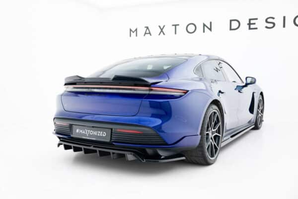 MAXTON DESIGN - Spoiler pod zadný nárazník Porsche Taycan Turbo S Mk1, Čierny lesk – Obrázok 2