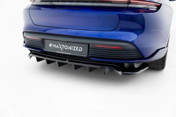 MAXTON DESIGN - Spoiler pod zadný nárazník Porsche Taycan Turbo S Mk1, Čierny lesk – Obrázok 5