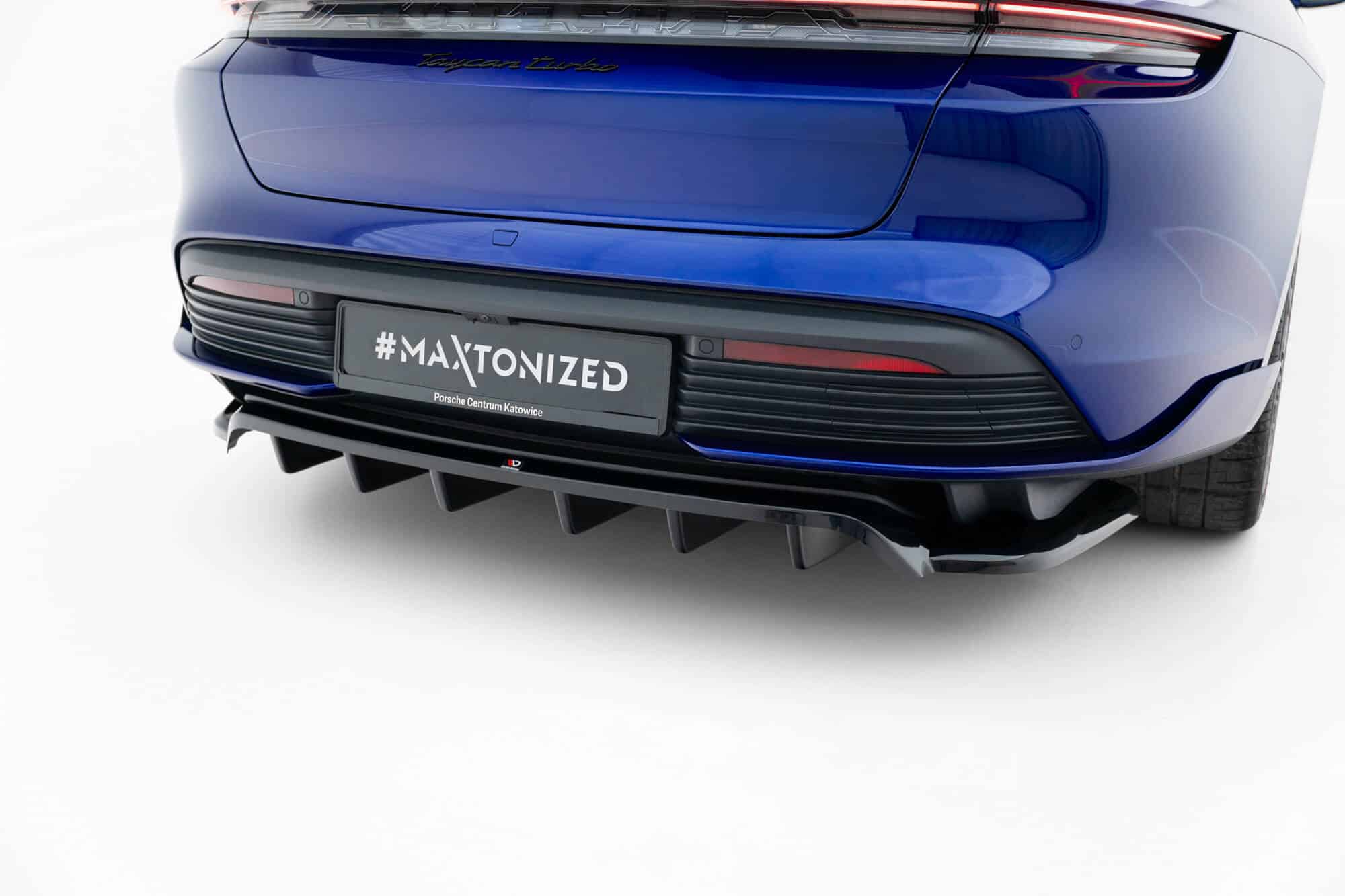 MAXTON DESIGN - Spoiler pod zadný nárazník Porsche Taycan Turbo S Mk1, Čierny lesk – Obrázok 5