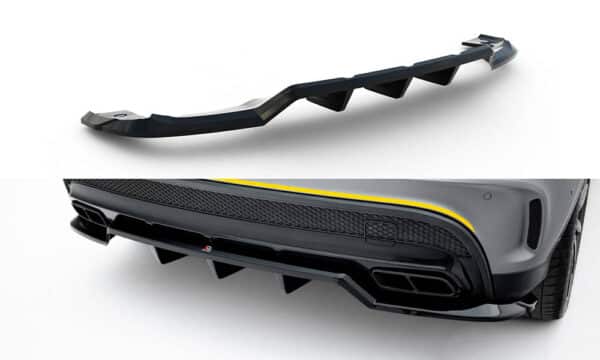 MAXTON DESIGN - Spoiler pod zadný nárazník v.2 Mercedes-Benz GLA 45 AMG  X156, Čierny lesk