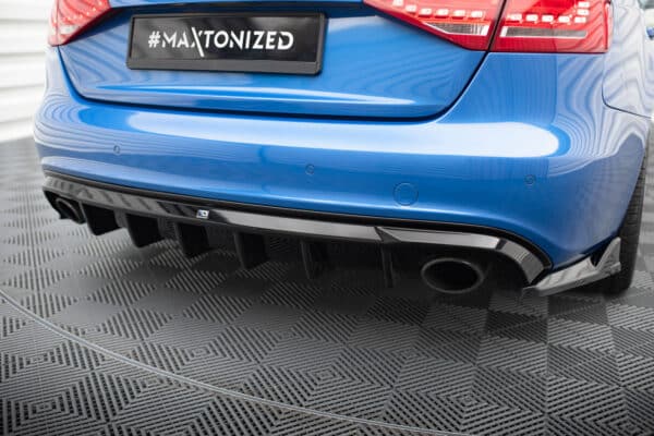 MAXTON DESIGN - Difúzor zadného nárazníka Audi A4 S-Line Sedan / Avant B8, Čierny lesk – Obrázok 5