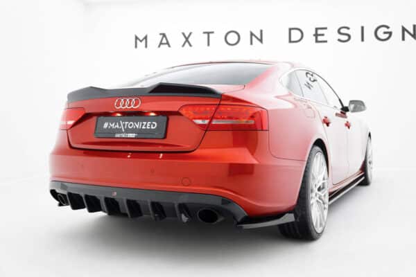 MAXTON DESIGN - Difúzor zadného nárazníka Audi A5 S-Line Sportback 8T , Čierny lesk – Obrázok 2