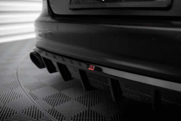 MAXTON DESIGN - Difúzor zadného nárazníka Audi A7 S-Line C7, Čierny lesk – Obrázok 2