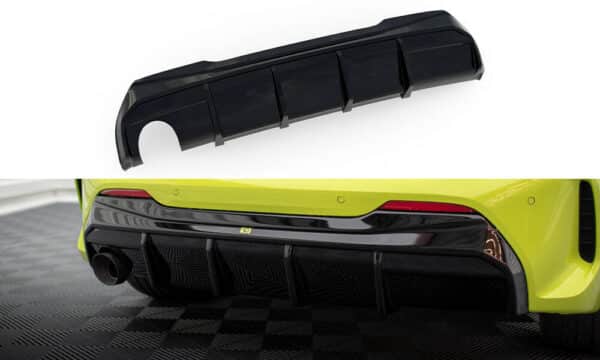 MAXTON DESIGN - Difúzor zadného nárazníka V.3  vhodné pre BMW 1 F40 M-Pack, Čierny lesk