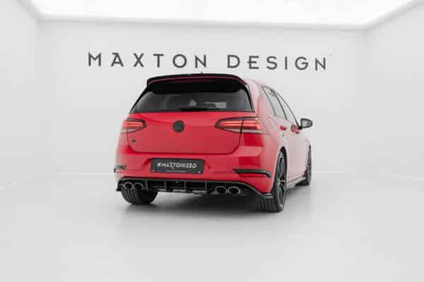 MAXTON DESIGN - Difúzor zadného nárazníka Volkswagen Golf R Hatchback R Mk7 Facelift, Čierny lesk – Obrázok 4