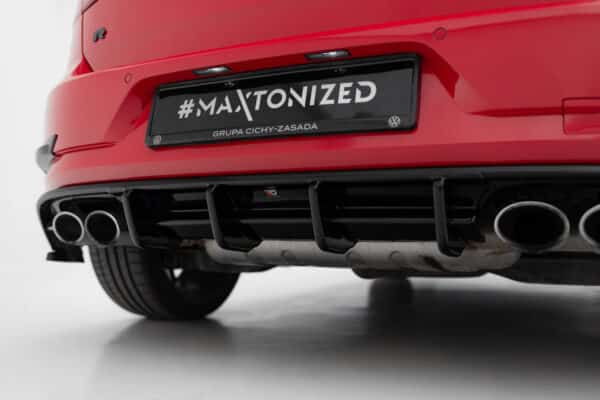MAXTON DESIGN - Difúzor zadného nárazníka Volkswagen Golf R Hatchback R Mk7 Facelift, Čierny lesk – Obrázok 7