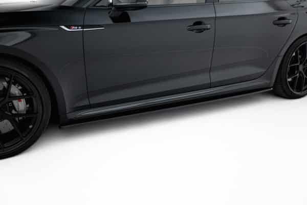 MAXTON DESIGN - Lišty pod bočné prahy Audi RS5 Sportback F5, Čierny lesk – Obrázok 6