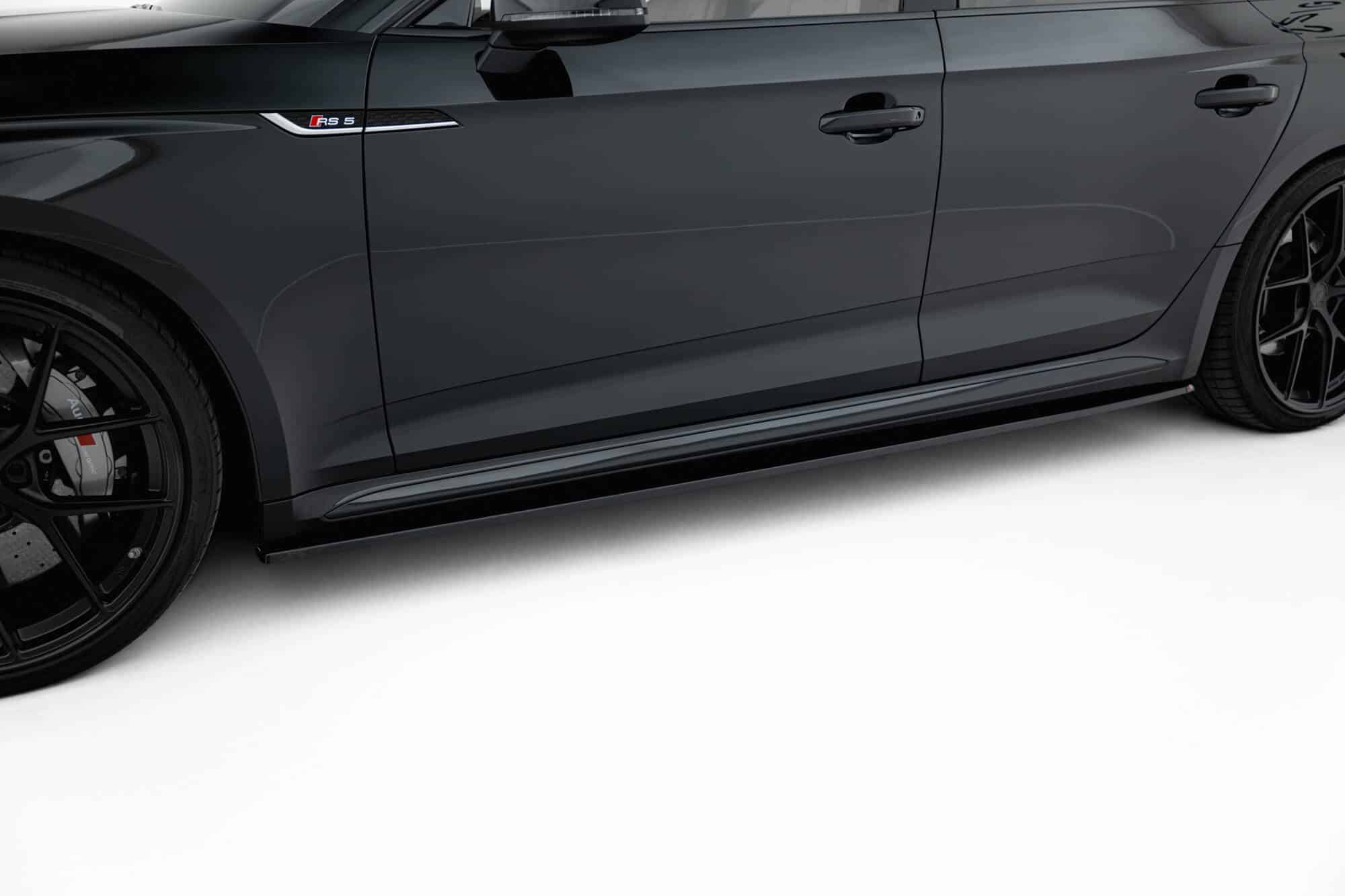 MAXTON DESIGN - Lišty pod bočné prahy Audi RS5 Sportback F5, Čierny lesk – Obrázok 6