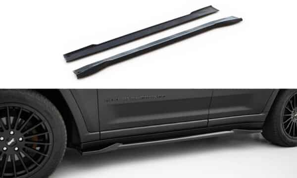 MAXTON DESIGN - Lišty pod bočné prahy Jeep Grand Cherokee Trailhawk Mk5, Čierny lesk