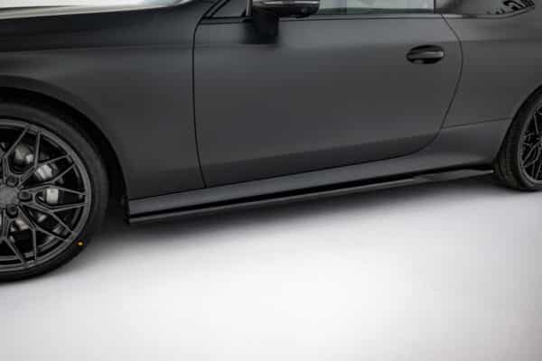 MAXTON DESIGN - Lišty pod bočné prahy Mercedes-Benz CLE AMG-Line C236, Čierny lesk – Obrázok 4