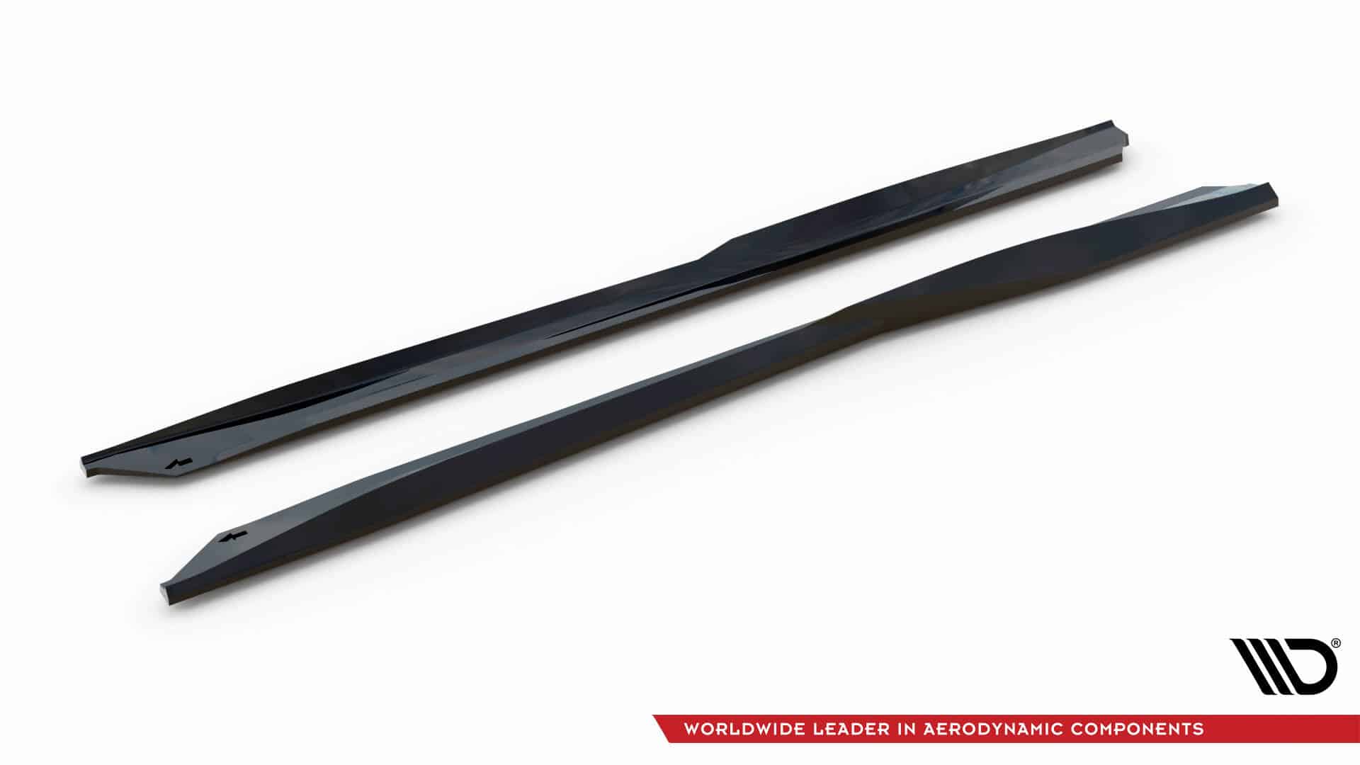 MAXTON DESIGN - Lišty pod bočné prahy V.1 Chevrolet Camaro SS Mk6 Facelift, Čierny lesk – Obrázok 4