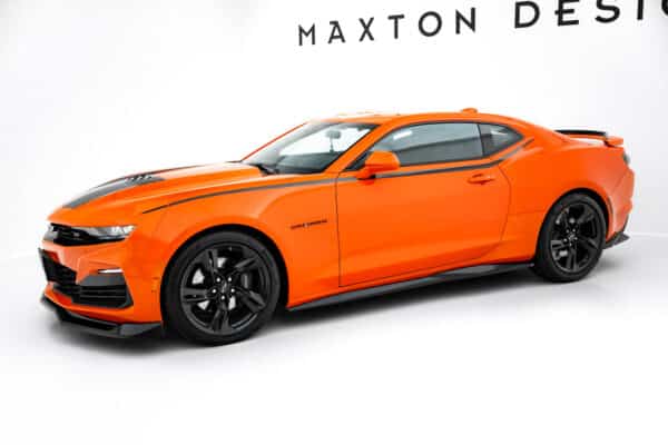 MAXTON DESIGN - Lišty pod bočné prahy V.1 Chevrolet Camaro SS Mk6 Facelift, Čierny lesk – Obrázok 2