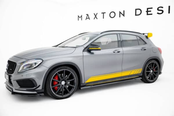 MAXTON DESIGN - Lišty pod bočné prahy v.2 Mercedes-Benz GLA 45 AMG  X156, Čierny lesk – Obrázok 2