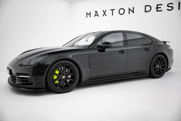 MAXTON DESIGN - Lišty pod bočné prahy V.2 Porsche Panamera Turbo S E-Hybrid / Panamera E-Hybrid 971, Čierny lesk – Obrázok 2