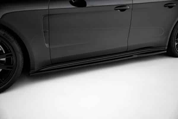 MAXTON DESIGN - Lišty pod bočné prahy V.2 Porsche Panamera Turbo S E-Hybrid / Panamera E-Hybrid 971, Čierny lesk – Obrázok 6