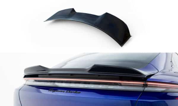MAXTON DESIGN - Predlženie spoilera kufra Porsche Taycan Turbo S Mk1, Čierny lesk