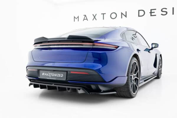 MAXTON DESIGN - Predlženie spoilera kufra Porsche Taycan Turbo S Mk1, Čierny lesk – Obrázok 7