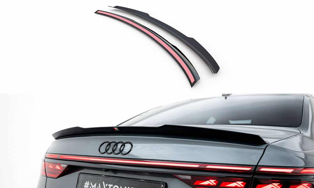 MAXTON DESIGN - Spoiler kufra Audi S8 / A8 S-Line D5 Facelift, Čierny lesk