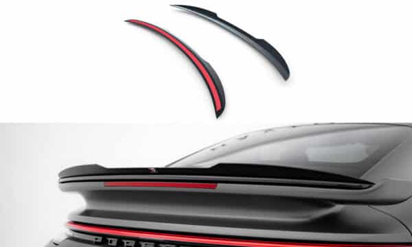 MAXTON DESIGN - Predlženie spoilera kufra Porsche 911 Turbo S Sport Package 992, Čierny lesk