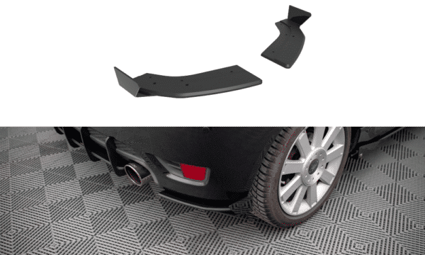 MAXTON DESIGN - Street Pro Bočné difúzory zadného nárazníka + Splitre Ford Fiesta ST Mk6, Čierna Matná