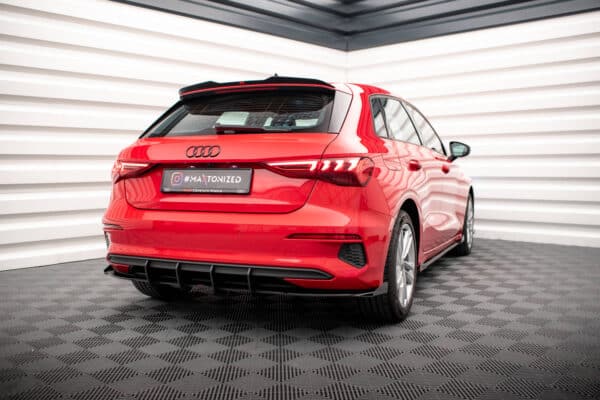 MAXTON DESIGN - Street Pro Zadný difúzor + Splitre Audi A3 8Y, Čierna Matná – Obrázok 2