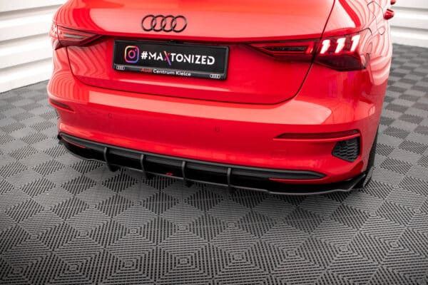 MAXTON DESIGN - Street Pro Zadný difúzor + Splitre Audi A3 8Y, Čierna Matná – Obrázok 3