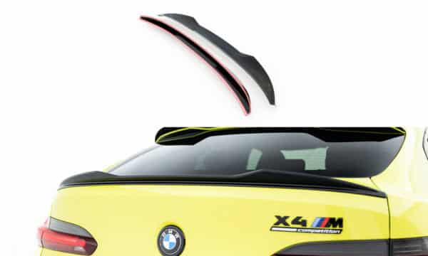 MAXTON DESIGN - Dolný spoiler kufra 3D vhodné pre BMW X4 M F98 Facelift, Čierny lesk