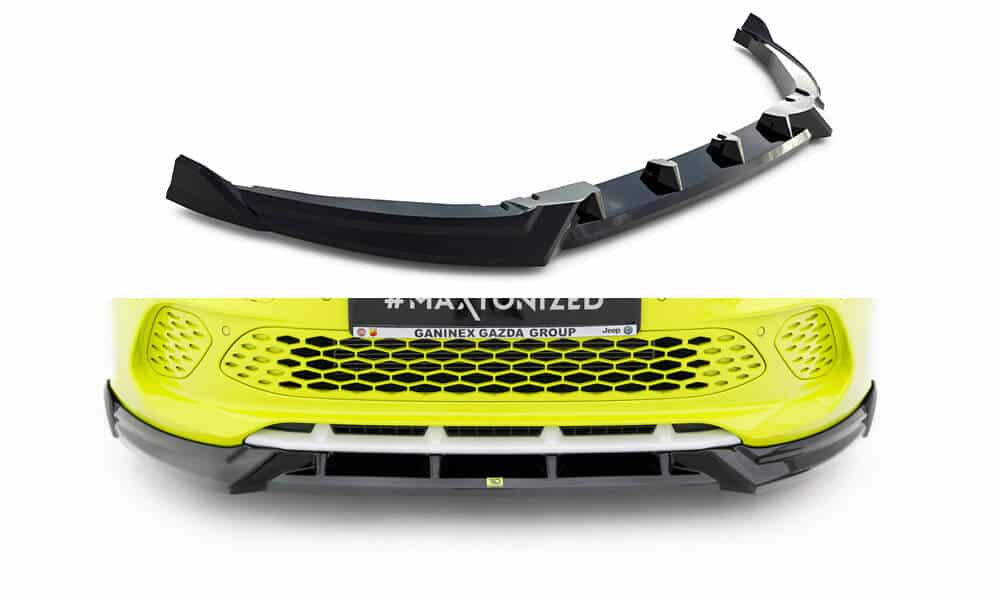 MAXTON DESIGN - Spoiler pod predný nárazník Abarth 500e, Čierny lesk