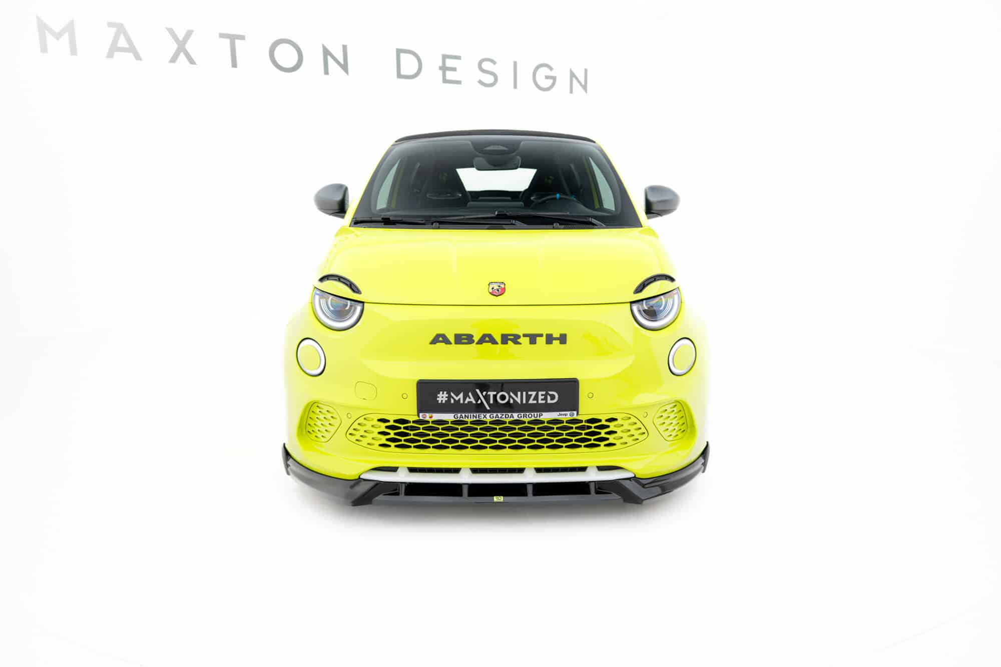 MAXTON DESIGN - Spoiler pod predný nárazník Abarth 500e, Čierny lesk – Obrázok 2