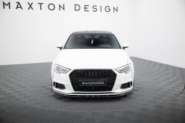 MAXTON DESIGN - Spoiler pod predný nárazník Audi A3 Sedan 8V Facelift, Čierny lesk – Obrázok 2