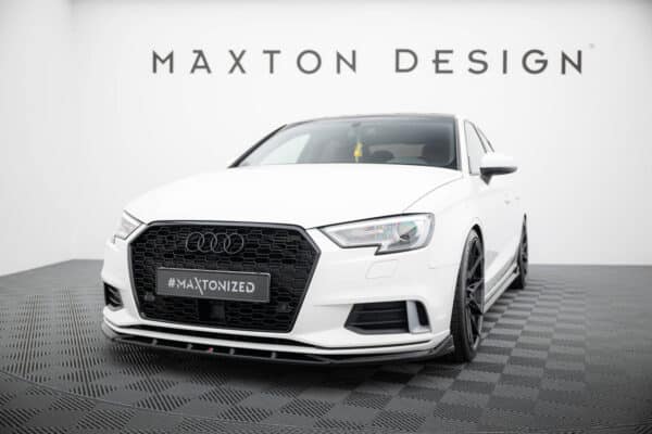 MAXTON DESIGN - Spoiler pod predný nárazník Audi A3 Sedan 8V Facelift, Čierny lesk – Obrázok 6